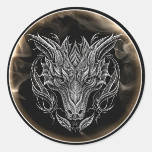 Jahr des Drachen 2024 Runder Aufkleber