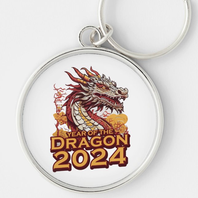 Jahr des Drachen 2024 Schlüsselanhänger (Vorne)
