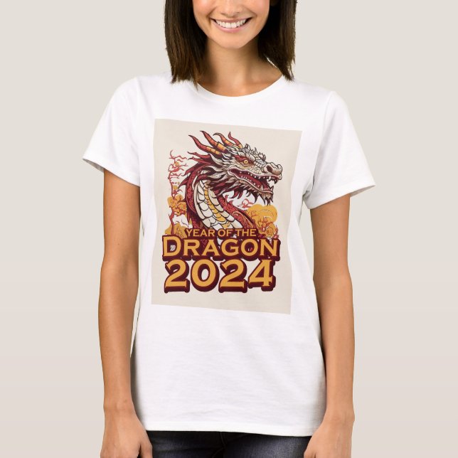 Jahr des Drachen 2024 Shirt, Jahr des Drachen T-Shirt (Vorderseite)