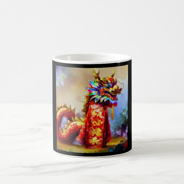 Jahr des Drachen 3 Kaffeetasse (Mittel)