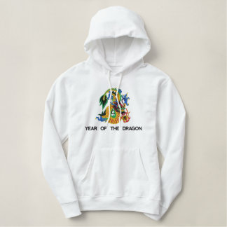 Jahr des Drachen Bestickter Hoodie