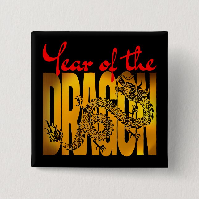 Jahr des Drachen Button (Vorderseite)