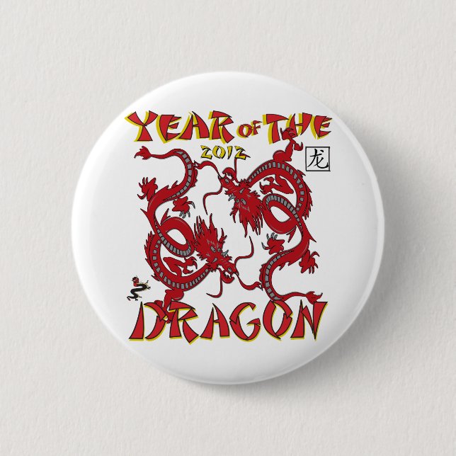 Jahr des Drachen Button (Vorderseite)