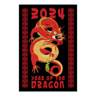 Jahr des Drachen - Chinesisches Neujahr 2024 Poster