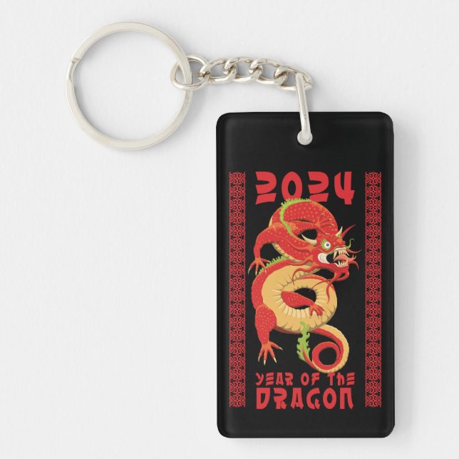 Jahr des Drachen - Chinesisches Neujahr 2024 Schlüsselanhänger (Vorderseite)