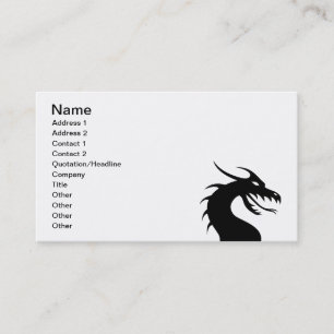 Jahr des Drachen - Drache-Kopf Visitenkarte