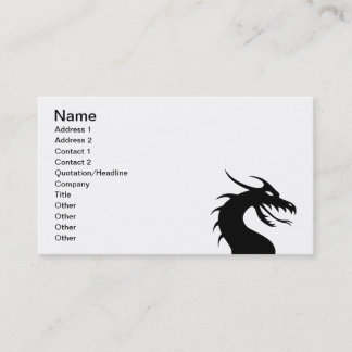 Jahr des Drachen - Drache-Kopf Visitenkarte