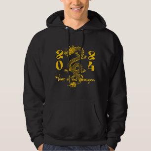Jahr des Drachen Gold Hoodie