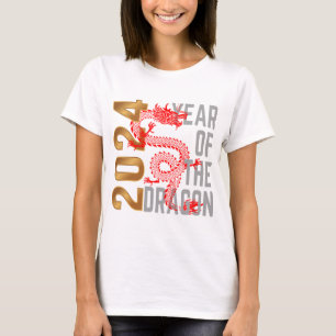 Jahr des Drachen Jahr 2024 Chinesischer Horoskop T-Shirt