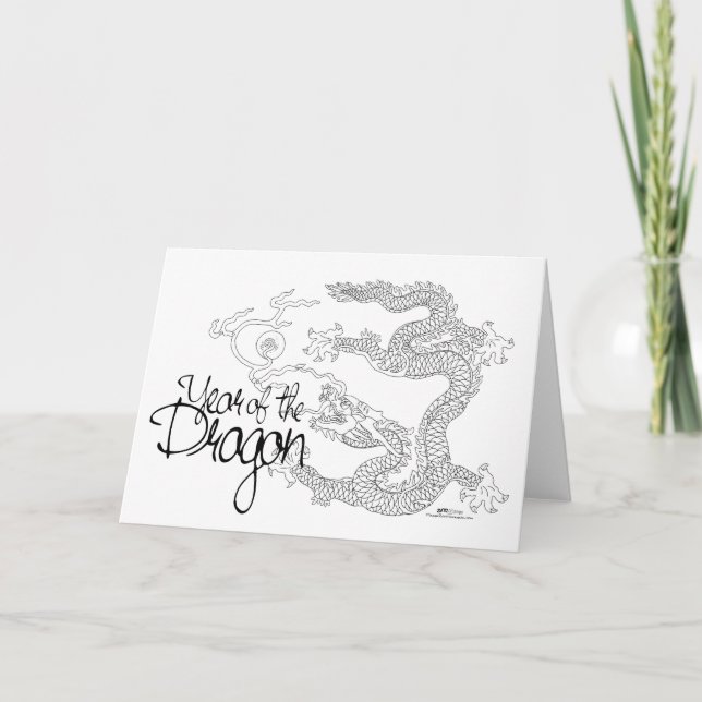 Jahr des Drachen Karte (Vorderseite)