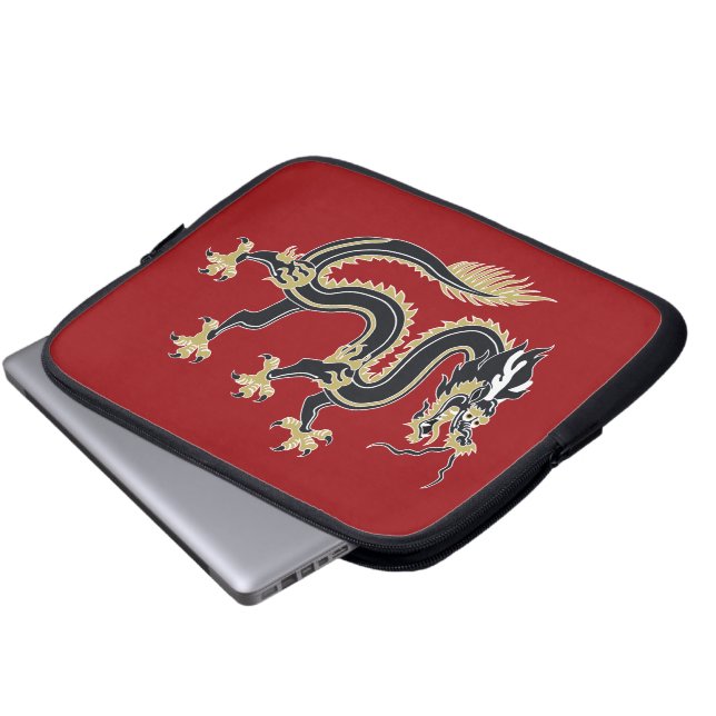 Jahr des Drachen Laptopschutzhülle (Vorne Knopf)