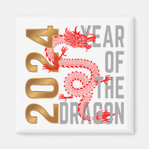 Jahr des Drachenjahres 2024 chinesischer Zodiac Magnet