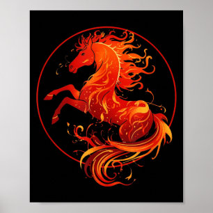 Jahr des Feuerpferdes 2026 chinesisches Neujahr Poster