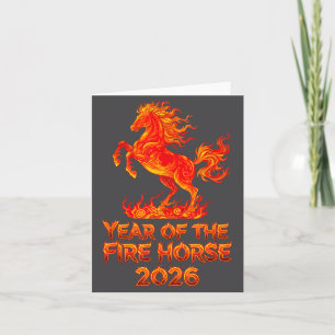 Jahr des Feuerpferdes, chinesischer Zodiak Lunar N Karte