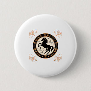 Jahr des Feuerpferds 2026 Festliches Chinesisches Button