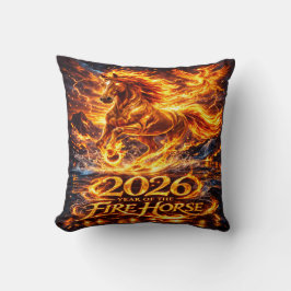 Jahr des Feuerpferds 2026 Kissen