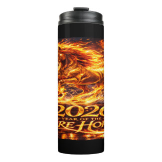 Jahr des Feuerpferds 2026 Thermosbecher
