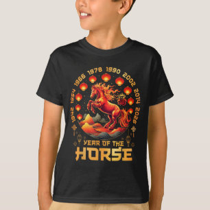 Jahr des Feuerpferds Chinesisches Neujahr 2026 Dek T-Shirt