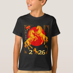 Jahr des glücklichen chinesischen Pferdes T-Shirt