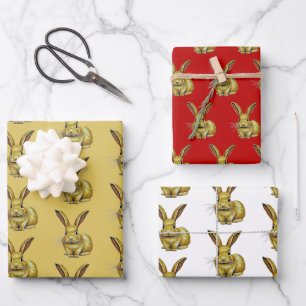 Jahr des Hasen Chinesisches Neujahrs-Tierkreiszeic Geschenkpapier Set