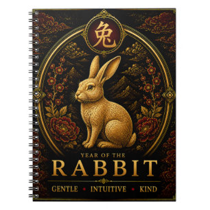 Jahr des Hasen Luxus-Chinesisches-Zodiak-Notizbuch Notizblock