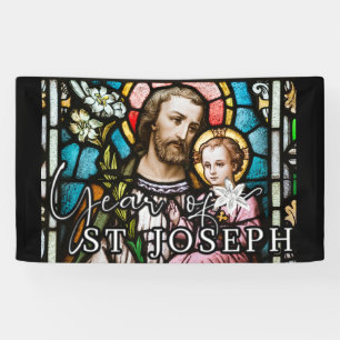 Jahr des heiligen Josef-Festglases Religiöser Jes Banner