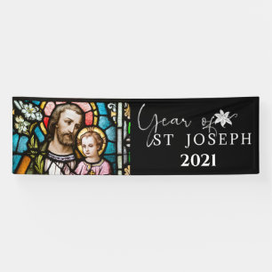 Jahr des heiligen Josef-Festglases Religiöser Jes Banner