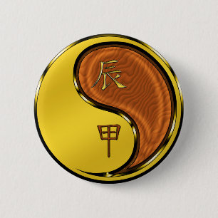 Jahr des Holz-Drachen Button