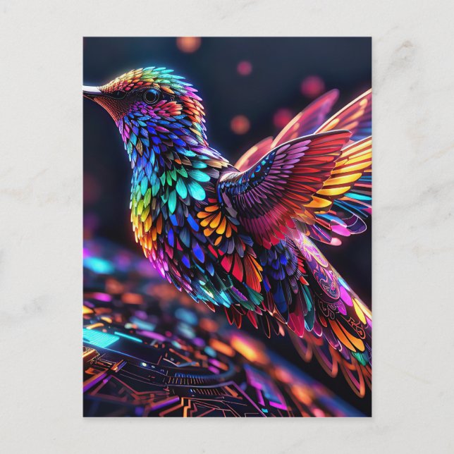 Jahr des Hummingvogels: Eine monatliche Reise Postkarte (Vorderseite)