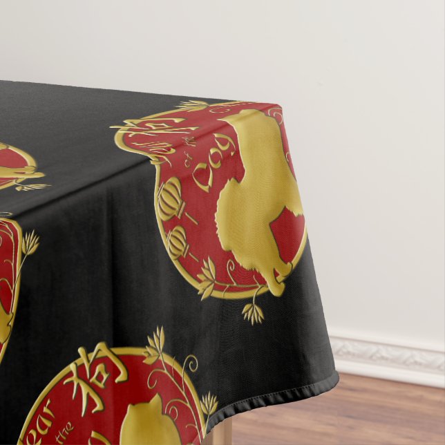 Jahr des Hundes - Chinesisches Neujahr Tischdecke (Beispiel)