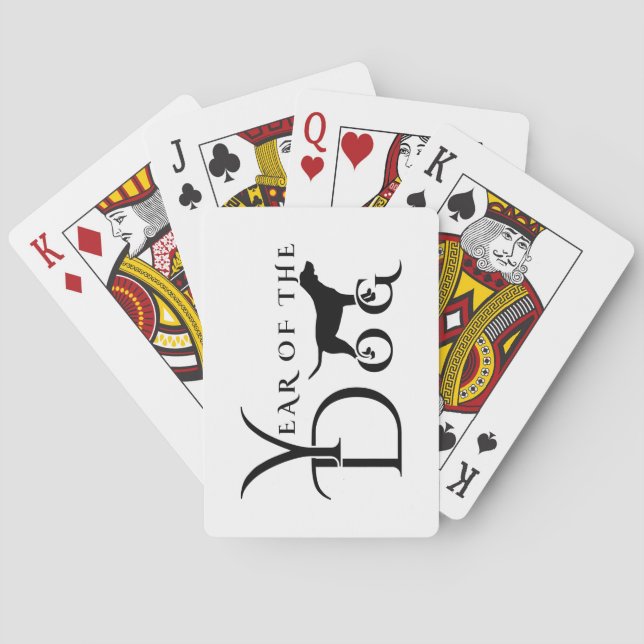 Jahr des Hundes Spielkarten (Rückseite)