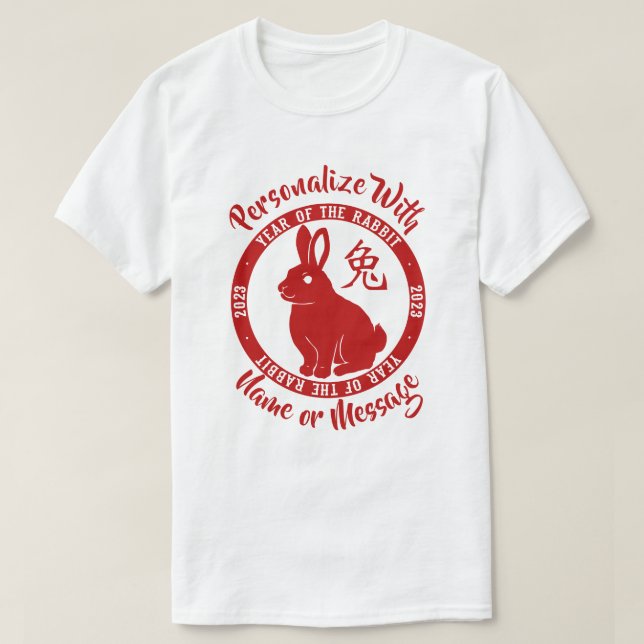 Jahr des Kaninchen-T - Shirt 2023 (Design vorne)