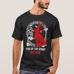 Jahr des Kaninchens 2023 Zodiac Horoskop Chinesisc T-Shirt