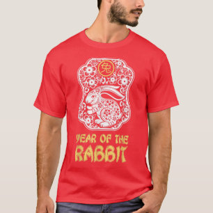 Jahr des Kaninchens 2023, Zodiac Tiger Chinesische T-Shirt