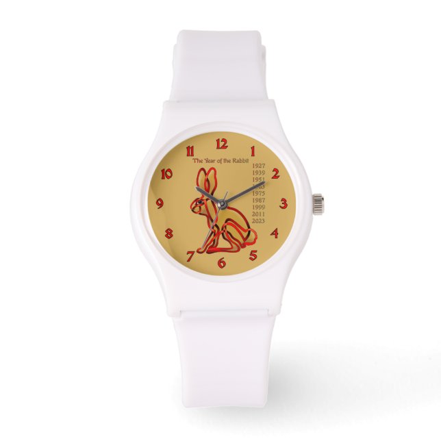 Jahr des Kaninchens Armbanduhr (Vorderseite)