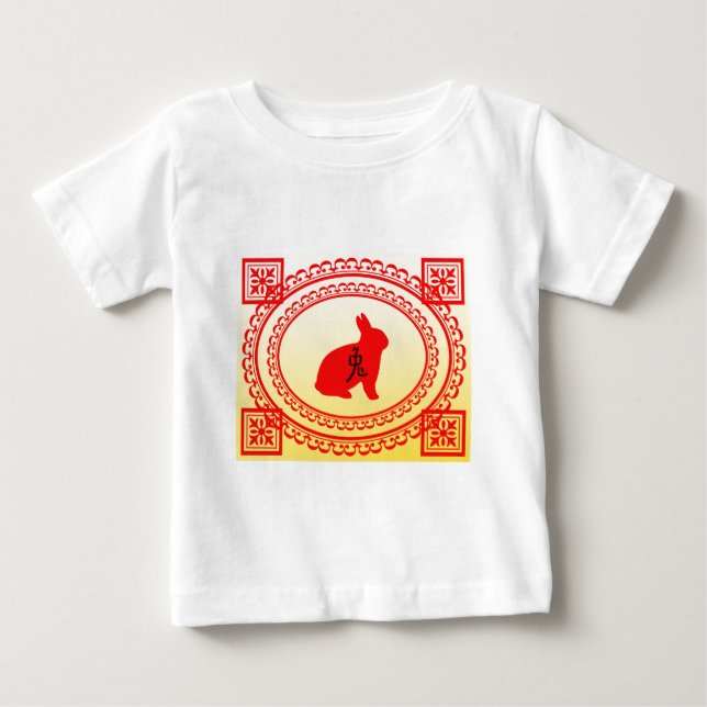 Jahr des Kaninchens Baby T-shirt (Vorderseite)