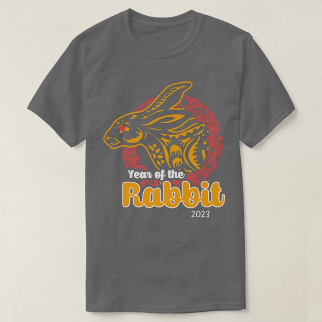 Jahr des Kaninchens Chinesisches Neujahr 2023 Präm T-Shirt (Design vorne)