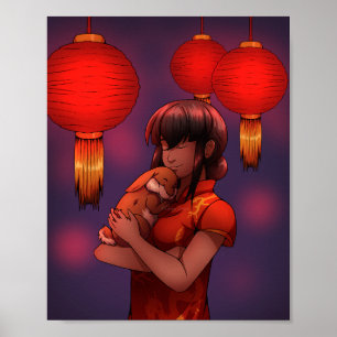 Jahr des Kaninchens Poster