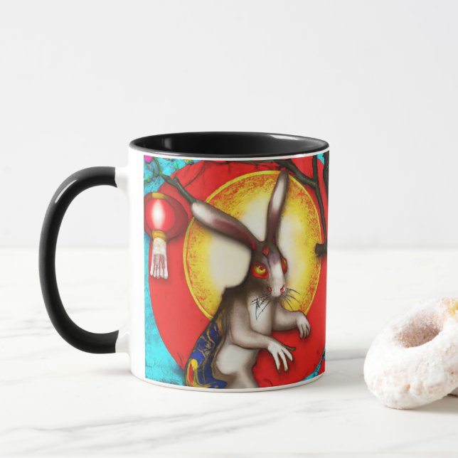 Jahr des Kaninchens Tasse (Mit Donut)
