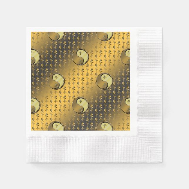 Jahr des Metallpferdes Serviette (Vorderseite)