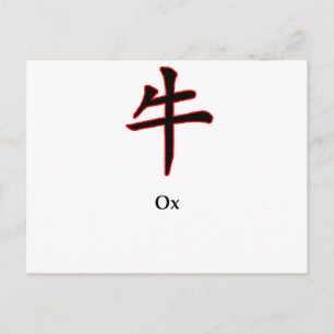 Jahr des Ochs Das MUSEUM Zazzle Geschenke Postkarte