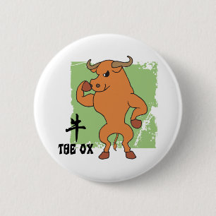 Jahr des Ochsen-Geschenks Button