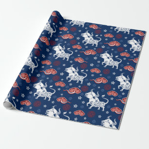 Jahr des OX Geschenkpapier