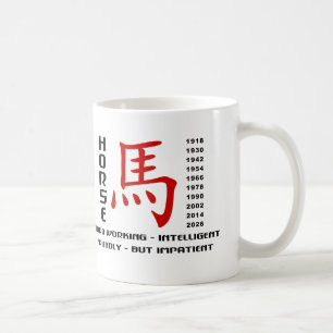 Jahr des Pferdecharakters Kaffeetasse