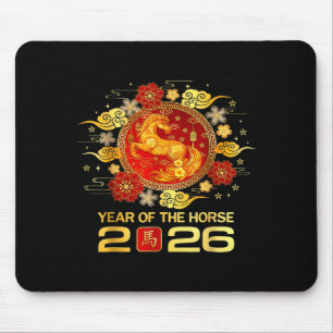 Jahr des Pferdes 2026 Chinesisches Neujahr 2026 Fa Mousepad