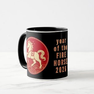 Jahr des Pferdes 2026 Chinesisches Neujahr Tasse