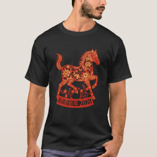 Jahr des Pferdes 2026 Chinesisches Neujahr Zodiak T-Shirt