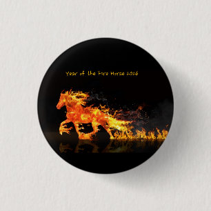 Jahr des Pferdes 2026 (Feuerpferd} Button