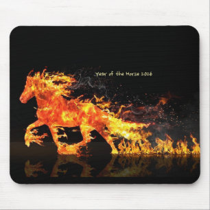 Jahr des Pferdes 2026 (Feuerpferd) Mousepad