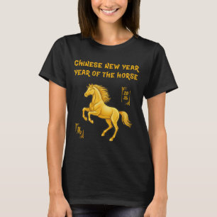 Jahr des Pferdes 2026 Frohes chinesisches Neujahr T-Shirt